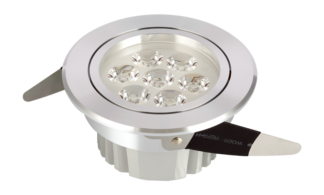 LED 7w 内斜边天花灯（连体透镜）开孔95mm 黄光白光中性光